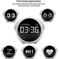 thumbnail image 2 of Reloj despertador inteligente para niños, reloj despertador con emoji, luz nocturna para niños con activación por voz (blanco) Sincero Electrónica, 2 of 5