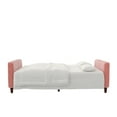 DHP Pin Tufted Transitional Futon, Pink Velvet