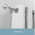 thumbnail image 2 of Kenney Steel Curtain Rod Mounting Brackets, Wall or Ceiling Mount, Set of 2, Brushed Nickel, 2 of 5