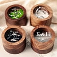 thumbnail image 3 of Personalized Wedding Ring Box – Wooden Engagement Ring Holder with Clear Acrylic Lid – Bride & Groom Gift for Proposal, Anniversary, Keepsake, 3 of 10