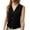 Black, variant on WENWU Women's Casual Sleeveless Knitted V Neck Button Ribbed Sweater Sleeveless Top Sweater Vest Buttons