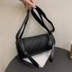 thumbnail image 5 of Bolso de hombro Ehuebsd con forma de almohada cilíndrica de cuero negro, 5 of 8