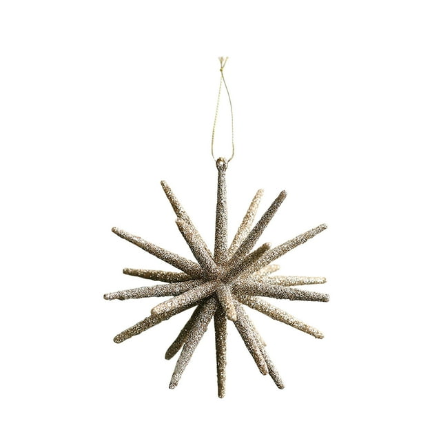 Jubipavy Christmas Decoration Christmas Decoration Hanging Christmas Tree Decoration Hanging Champagne Color White Transparent Exploding Star