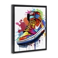 thumbnail image 2 of Stupell Industries Contemporary Graffiti Sneaker on White Black Floating Frame Canvas Art, 17 x 21, by Creative Studio, 2 of 8