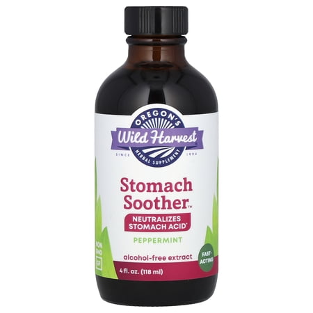 Oregon's Wild Harvest Stomach Soother™, Alcohol-Free, Peppermint, 4 fl oz (118 ml)