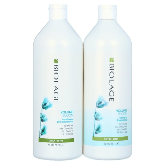 ($58 Value) Matrix Biolage VolumeBloom Shampoo_&_Conditioner Duo Liter Set, 33.8 Oz