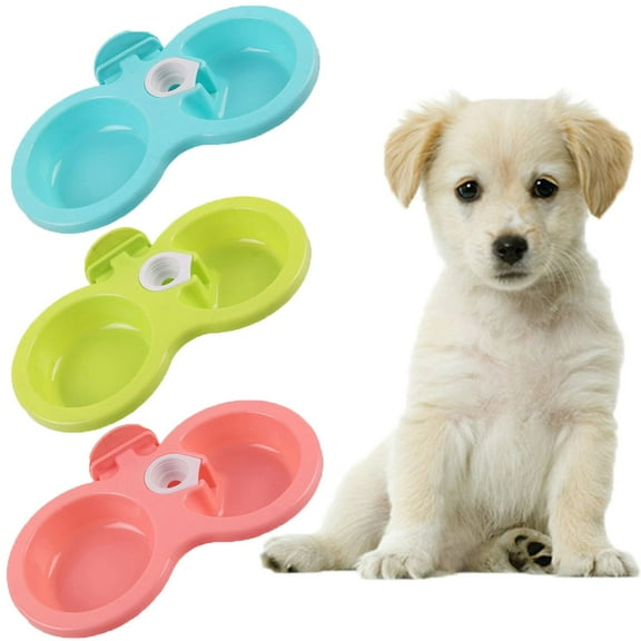Meidiya Hanging Dog Double Bowl No Spill Non-Skid Food Water Pet Feeder for Pet Dogs & Cats