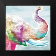 thumbnail image 2 of Cusson, Marie Elaine 12x12 Black Modern Framed Museum Art Print Titled - Colorful Elephant, 2 of 5