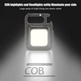 thumbnail image 2 of Luz de llavero Linterna de bolsillo LED COB con ganchos 500mAh Herramienta portátil para exteriores (A) JShteea El nuevo, 2 of 9