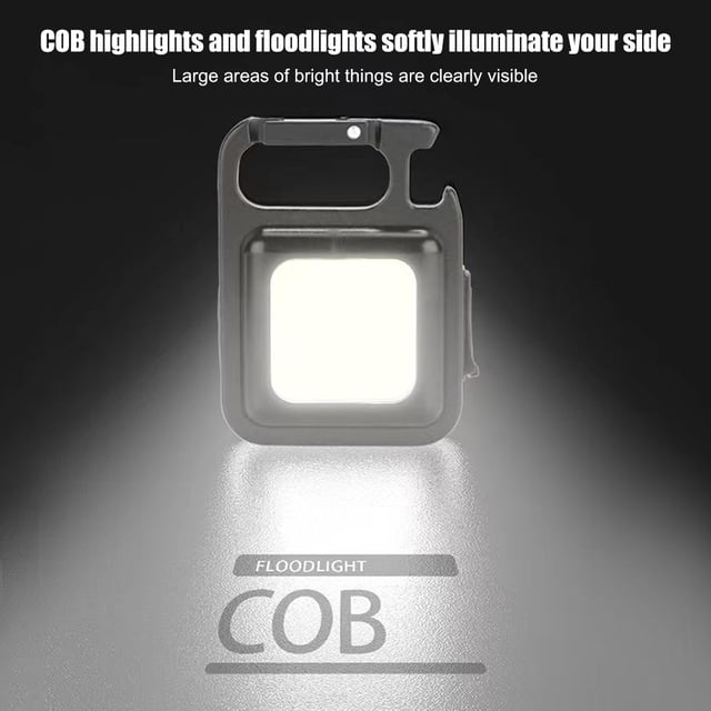 Luz de trabajo Mini Wdftyju linterna COB 4 modos LED llavero 2 piezas