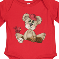 thumbnail image 4 of Inktastic Baseball Teddy Bear Boys Long Sleeve Baby Bodysuit, 4 of 5