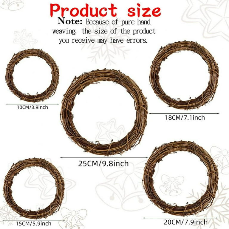 Natural Vine Wreath Ring (thick) - 15cm Natural Vine Wreath Ring (thick) - 15cm
