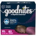 thumbnail image 1 of Ropa interior para orinarse en la cama GoodNites para niñas, XL, 95 a 140 libras, 63 unidades, 1 of 7