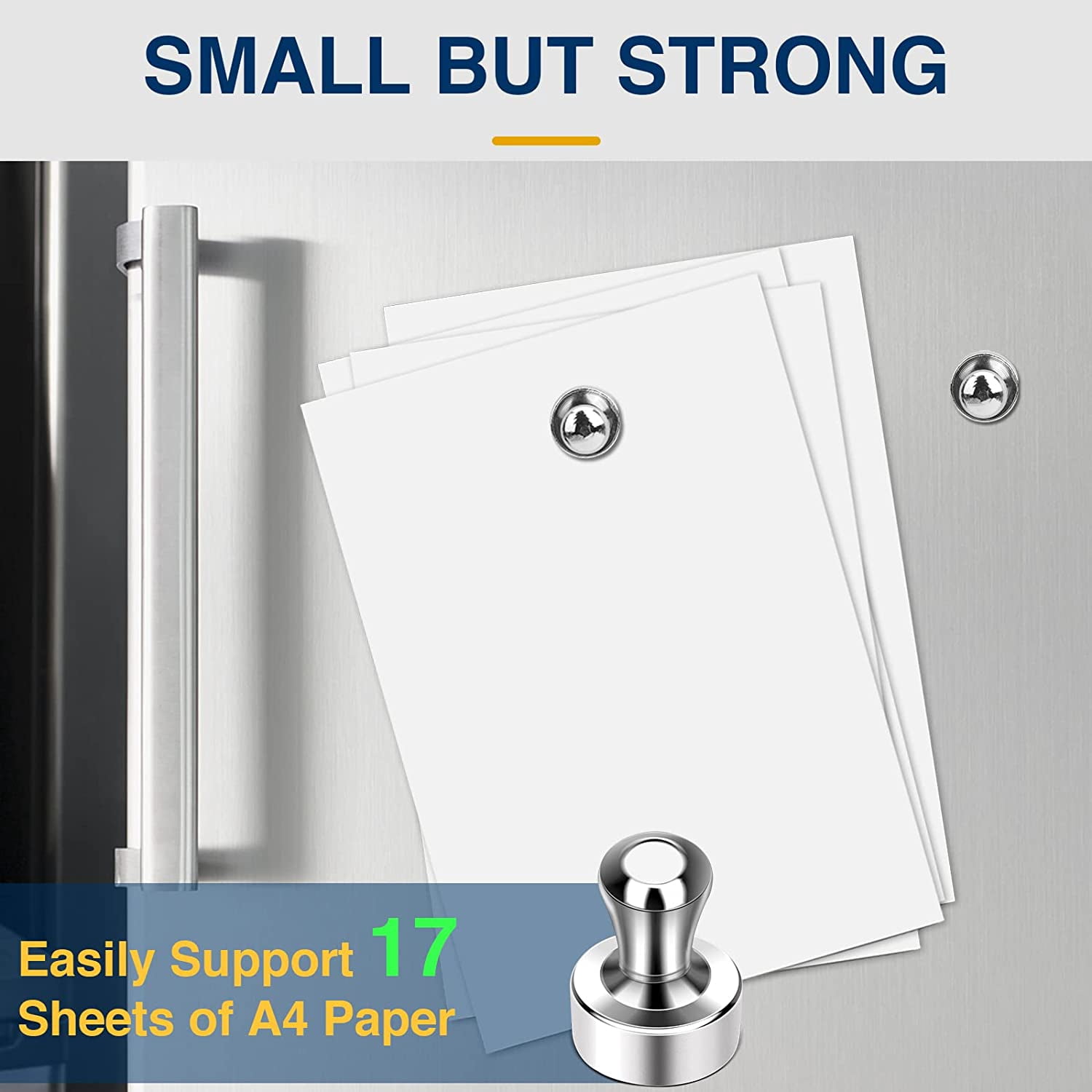 DIYMAG Fridge Magnets for Whiteboard, 15Pcs Strong Magnets for Whiteboard, Refrigerator Magnets Neodymium Push Pins Magnets for Office Magnets, Whiteboard Magnets, at School, Classroom, Kitchen