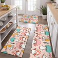 thumbnail image 2 of Pink Mushroom Cartoon Light Pattern Kitchen Rugs Sets Of 3,Kitchen Runner Rugs Non Skid Washable,Decorative Kitchen Floor Mats for Kitchen,Sink,Laundry,17"x30"+ 17"x47" + 17"x59", 2 of 6