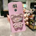 thumbnail image 1 of Funda De Teléfono Motorola Moto G9 G9 Play G9 Plus + G9 Power Oso De Dibujos Animados Fluido Titular De La Estrella Electrochapado TPU Silicona Suave Caso De Protección Cámara, 1 of 3