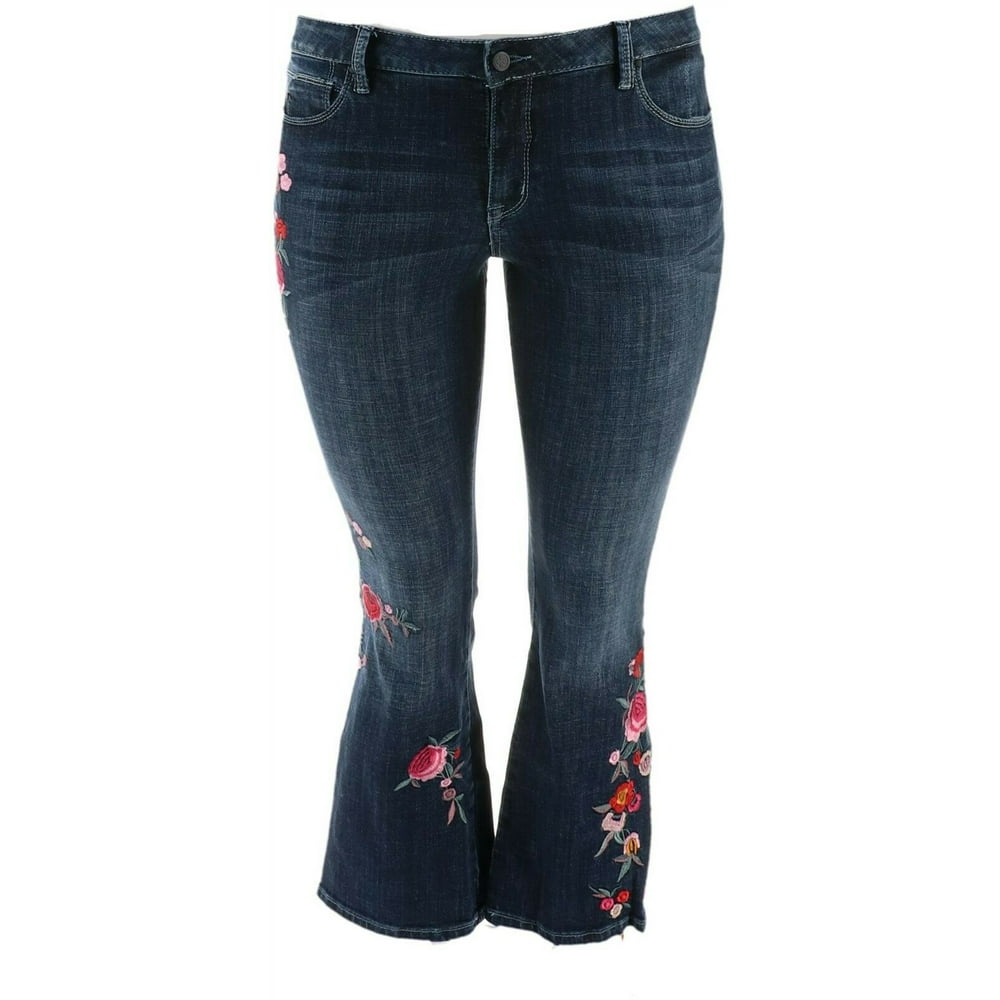 Laurie Felt - Laurie Felt Petite Embroidered Boot-Cut Jeans Women's ...