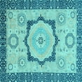 thumbnail image 1 of Ahgly Company Indoor Square Abstract Light Blue Modern Area Rugs, 8' Square, 1 of 4