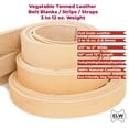 thumbnail image 2 of Veg Tan Tooling Cow Leather Belt Blanks Strips Strap 3/4 5/6 8/9 9/10 11/12 OZ, 2 of 10