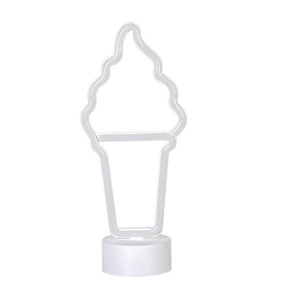 Ice Cream Shaped Neon Signs W Base,LED Light,Atmosphere Lighting for Wall,Night Lamp for Birthday,Party, E-Sports Room