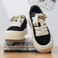 thumbnail image 6 of Men'S Vintage Style Fashionable Sneakers - Casual Sneakers with Lace-Up Closure, Solid Color, Durable PVC Sole, Comfortable EVA  Low-Top Design Suitable for All Seasons, Breathable Fabric Lining,, 6 of 9