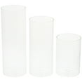 thumbnail image 1 of MasteelfCA 3pcs Glass Transparent Candle Cup Cylinder Candle Holder Simple Style Candle Container, 1 of 8