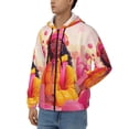 thumbnail image 3 of Naloa Digital Nomad Pink Landscape Men’s Hoodies, Zip up Hoodie, Sweatshirts,Hoodies for Men Sizes S-3XL-3X-Large, 3 of 5