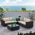 thumbnail image 2 of Santa Rosa Outdoor 6-piece Wicker Sectional Sofa with Storage, 2 of 5