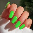 thumbnail image 2 of Uñas postizas adhesivas JOYVVEW medianas largas cuadradas verde 24 piezas, 2 of 7