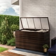 thumbnail image 2 of Peaktop Wicker 154 Gallon Patio Storage Deck Box, Brown, 2 of 5