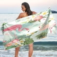 thumbnail image 7 of Dreamtimes Summer Flower Flamingo Beach Towel,Absorbent Quick Dry Sport Towel Oversized Lightweight Soft Bath Towel for Travel Sports Pool Swimming Bath Camping 30x60in, 7 of 7