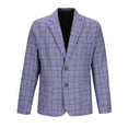 thumbnail image 4 of guisaled Mens Plaid Blazer Jacket Dressy Casual Slim Fit Checkered Suit Jackets One Button Notch Lapel Wedding Prom formal Sport Coats, 4 of 5