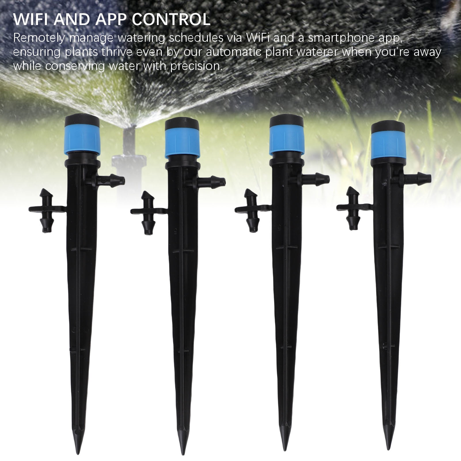 BIMZUC Smart WiFi Automatic Plant Waterer Indoor Drip Irrigation Kit with App Control 1000mAh Self Watering System