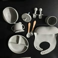 thumbnail image 2 of CJiaWei Child Feeding Set Silicone Baby Tableware 10 Pieces For Easy Mealtime Soft Collision Ideal For Feeding Little Ones, 2 of 4