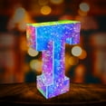 thumbnail image 4 of PuSpu Valentine's Day Decoration Colorful Letters LED Lights Day Halloween Christmas Birthday Dress Up Decoration Gift Party Decoration 26 Capital Letters Ornament, 4 of 8