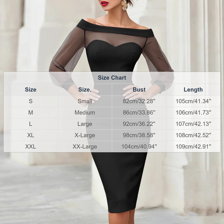 black dress 3/4 sleeve knee length Elana Kattan
