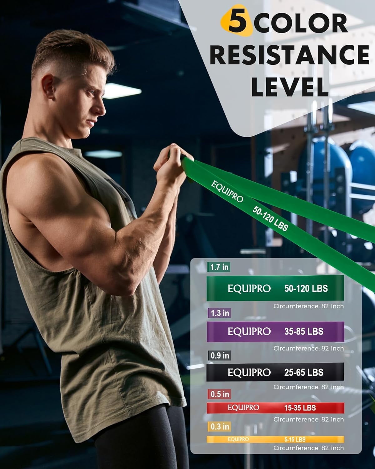 JJEAN-Resistance Bands, Exercise Bands, Resistance Bands for Working Out with Handles and Door Anchor, Workout Bands for Men Women with Protective Sleeve for Fitness Weights Work Out at Home