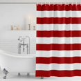thumbnail image 4 of Red Stripes Waterproof Fabric Shower Curtain, Simple Red White Texture Waterproof Fabric Shower Curtain for Bathroom Curtains Bathtubs Hotel Washable Shower Curtains with 12 Hooks Extra Long 72x96, 4 of 8