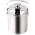 thumbnail image 4 of Bandeja de cubitos de hielo de doble nivel de 1.2L Cubo de hielo de acero inoxidable Cubo de hielo con tapa, cubo de hielo Clip de hielo Copa de cubo de cerveza inclinada Xemadio ZH-494, 4 of 8
