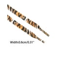 thumbnail image 3 of INSPIRE CHIC Printed Shoelaces Animal Pattern Flat Shoe Laces for Sneakers 2 Pairs White Yellow 120cm/47.24", 3 of 4