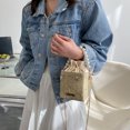 thumbnail image 4 of Mini Bolsas de hombro tipo bandolera con cordón tejido con flores para mujer, Bolsas de mano con perlas de verano, 4 of 5