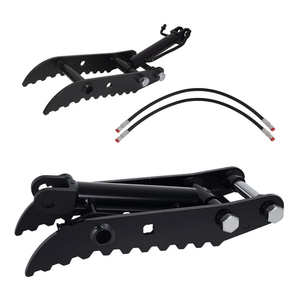 3T Capacity Mini Excavator Hydraulic Thumb, Hydraulic Thumb for Mini Excavator with Non-Slip Teeth, Manganese Steel Excavator Thumb with Powder Coating