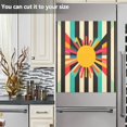 thumbnail image 3 of Yayeee Magnetic Dishwasher Cover for The Front Decoration Home Kitchen Machine Sticker Protector, Geometric Sun, 3 of 6