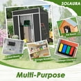 thumbnail image 2 of SOLAURA 6'x4' Outdoor Metal Storage Shed Garden Tool Shed with Sliding Double Door and Single Sloping Roof - Gray, 2 of 4