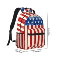 thumbnail image 2 of Yiaed America Flags2 Print School Backpack College Backpack Daypacks for Students High School Spacious and Durable Daypack for Work and Travel-One Size, 2 of 6
