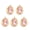 Pink, variant on CEORPER Pack of 5 Beautiful Floral Cameo Charm Ideal for Custom Jewelry Creations