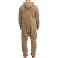 thumbnail image 4 of Innerwin Pajamas Camouflage Print Men Rompers Lounge Long Sleeve Warm Bodysuit Light Yellow L, 4 of 7