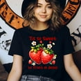 thumbnail image 3 of Christian Graphic T-Shirt Tis So Sweet to Trust in Jesus Strawberry Design, Ash, Size M, 3 of 6