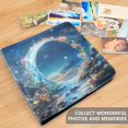 thumbnail image 4 of FORMRS 3 Ring Photo Album 4"x6" Self Adhesive Large Capacity PU Leather Cover, Floral Moon, 4 of 8