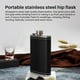 thumbnail image 2 of Pocket Hip Flask 8 Oz with Funnel Stainless Steel with Black Leather Wrapped Cover and Leak Proof -, 2 of 5